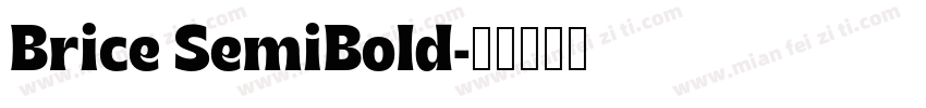 Brice SemiBold字体转换